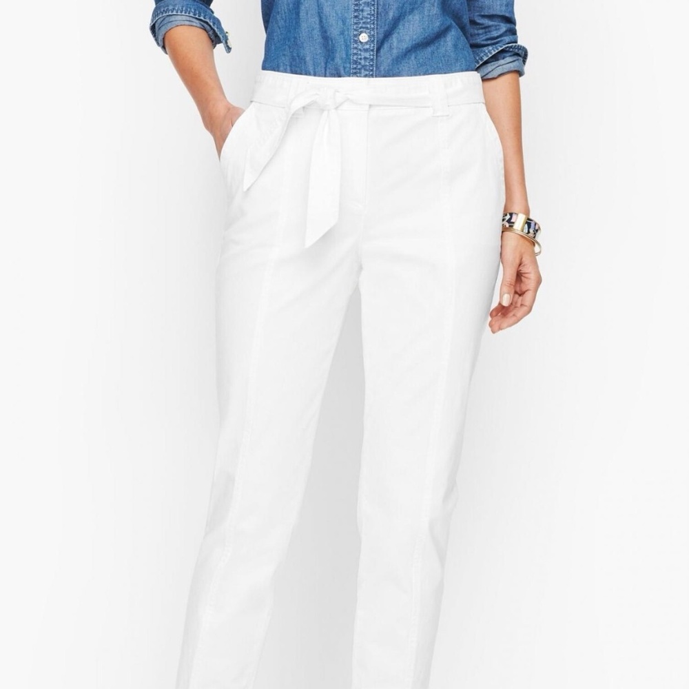 Talbots Tie Waist Chinos NWT S.12